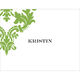 Nature Green Damask Scroll Foldover Note Cards Image 3 of 3